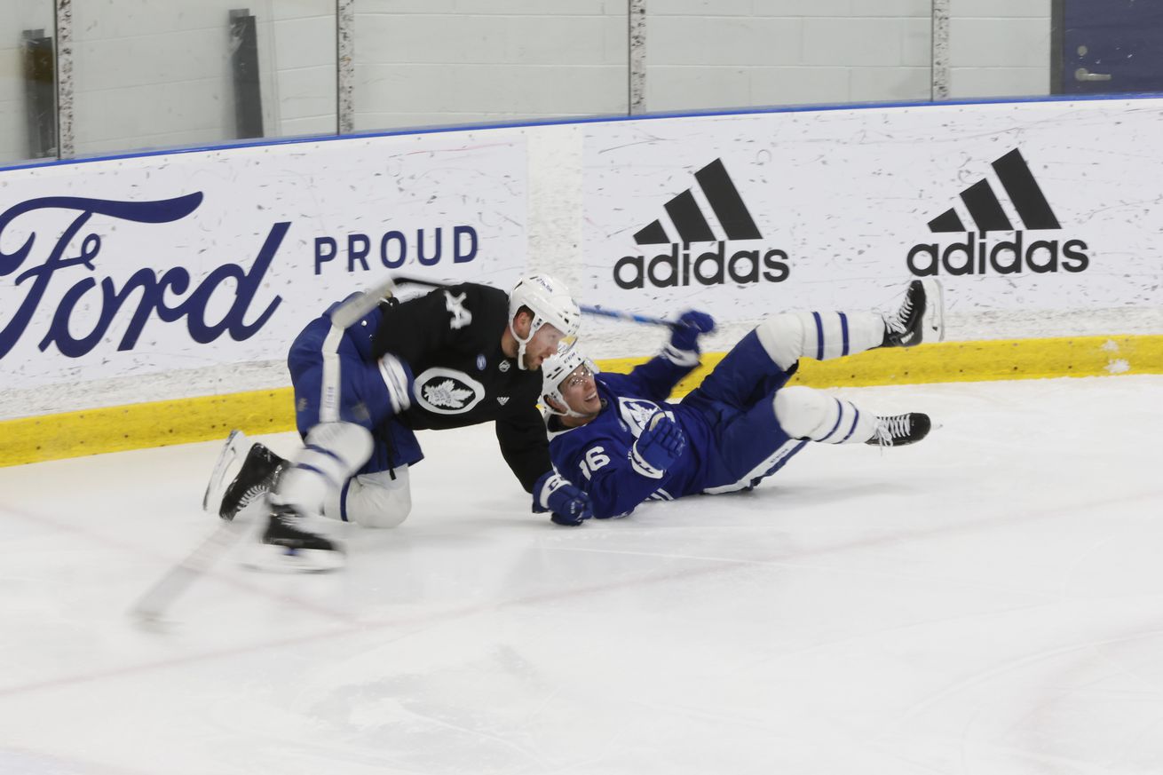 Toronto Maple Leafs practice skate