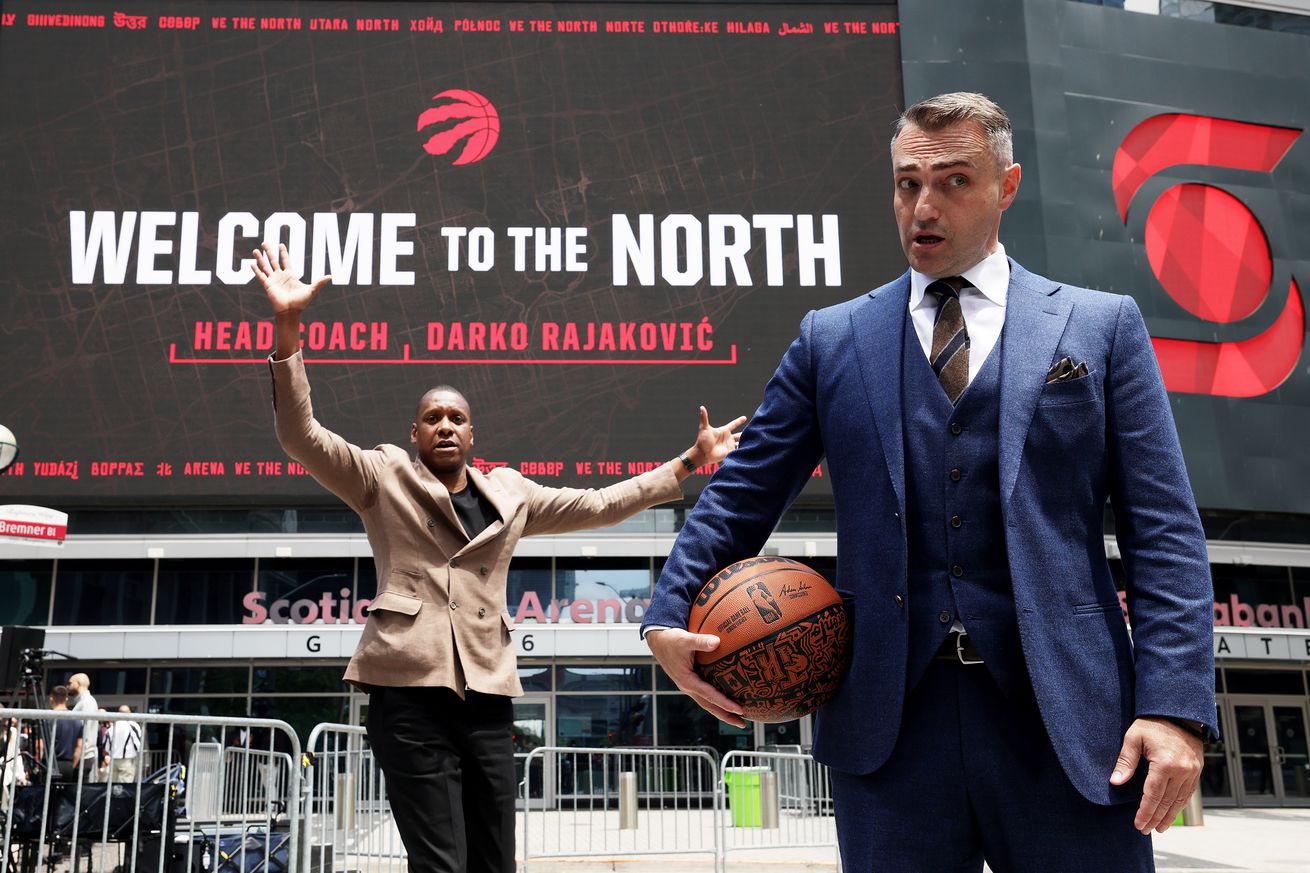 The Toronto Raptors introduce new head coach Darko Rajakovic in Maple Leaf Square
