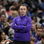 Toronto Raptors head coach Darko Rajakovic looks on during the second quarter against the Dallas Mavericks at the American Airlines Center.