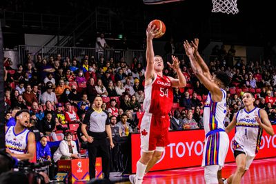 Canada’s Thomas Kennedy (No.54) seen in action as Canada...